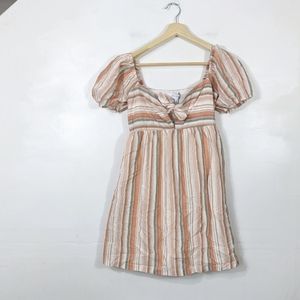 LOST + WANDER Women's Striped Wandering Free Mini Dress NWT Size Small